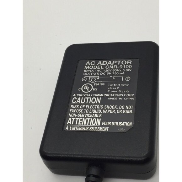 Audiovox CNR-9100 Genuine Class 2 Power Supply AC Adapter Output 5V 750mA 6 Feet - Picture 2 of 6